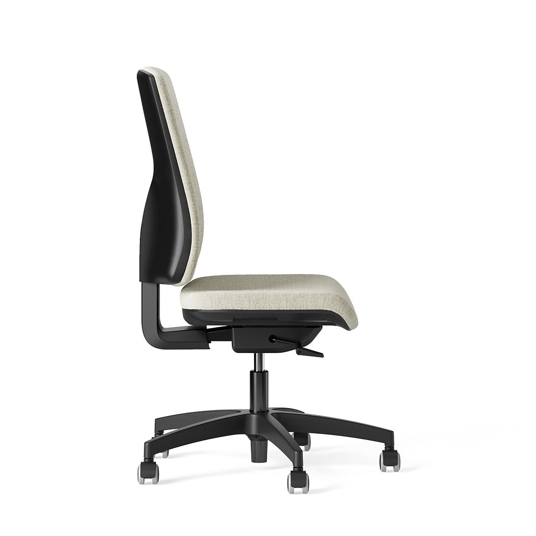KIKU Black Fabric Frezza senza braccioli, vista laterale