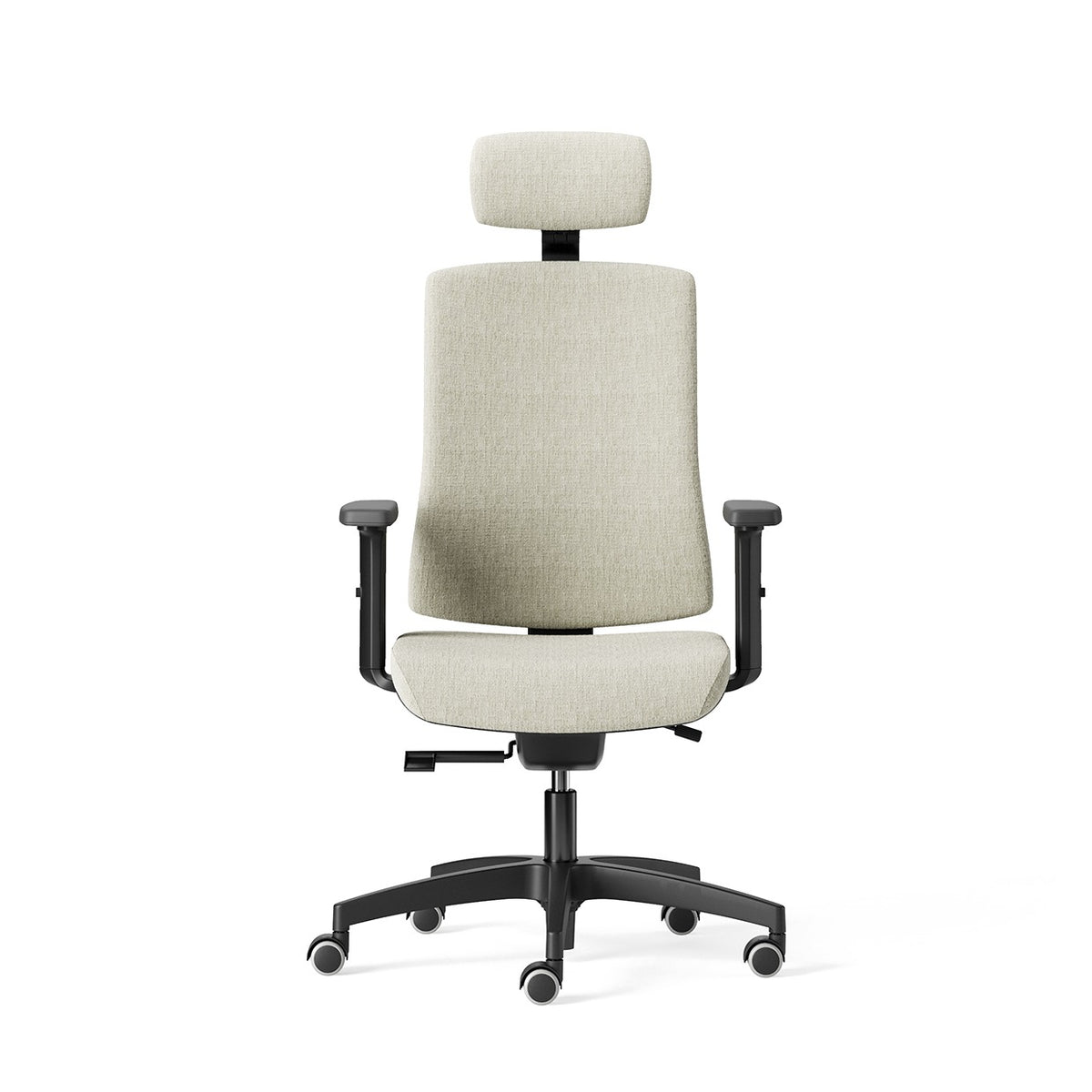 KIKU Black Fabric Frezza con poggiatesta e base in nylon nero