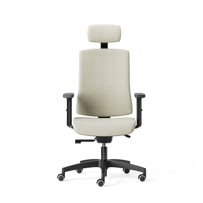 KIKU Black Fabric Frezza con poggiatesta e base in nylon nero