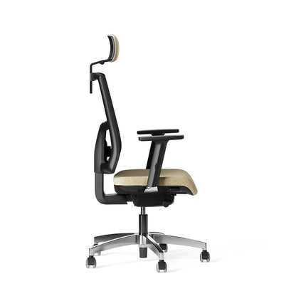 KIKU Black Mesh Frezza con poggiatesta, vista laterale