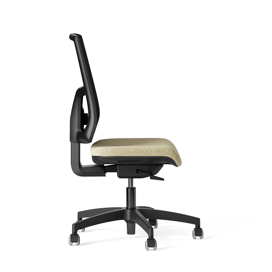 KIKU Black Mesh Frezza senza braccioli, vista laterale