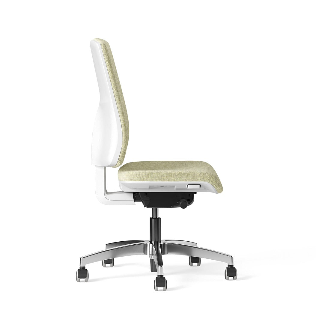 KIKU White Fabric Frezza senza braccioli, vista laterale