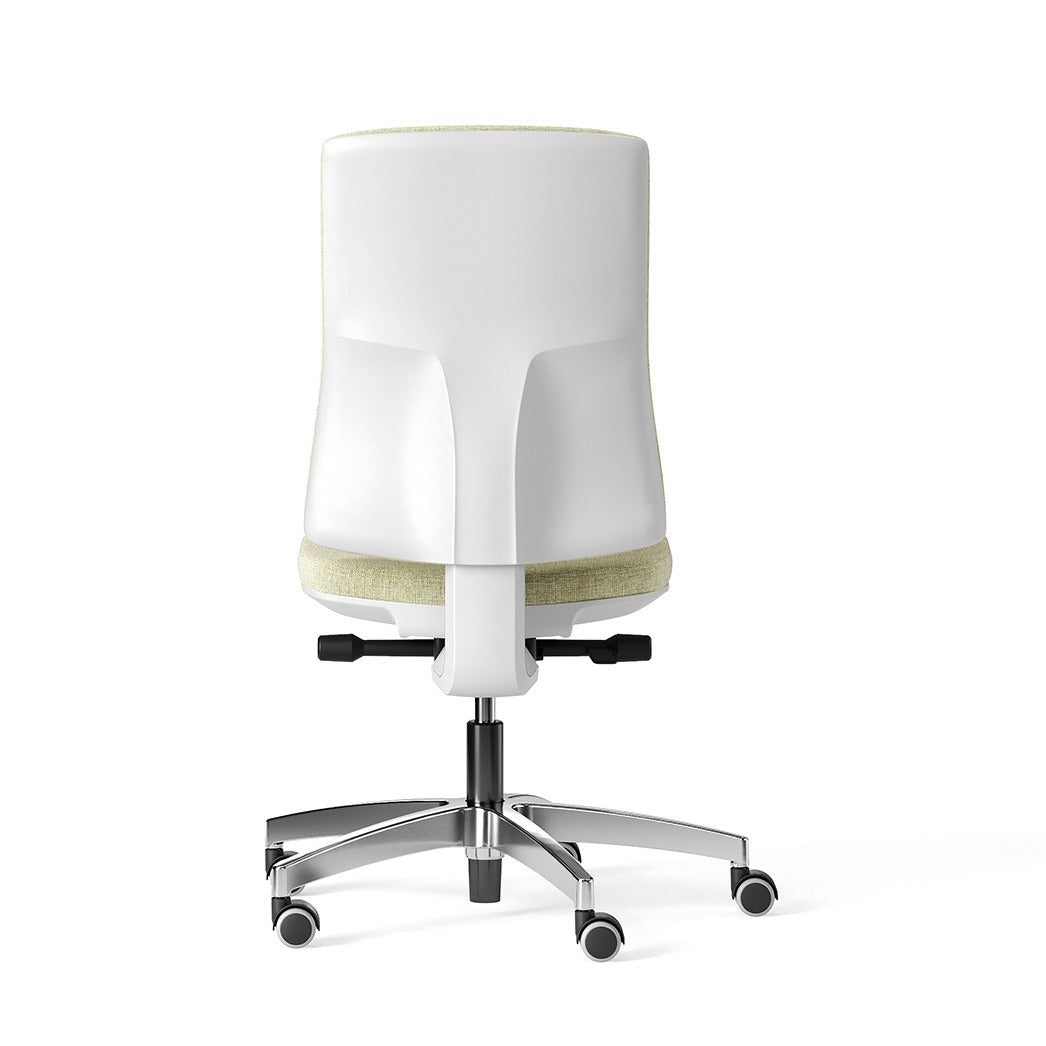 KIKU White Fabric Frezza vista da dietro, carter bianco