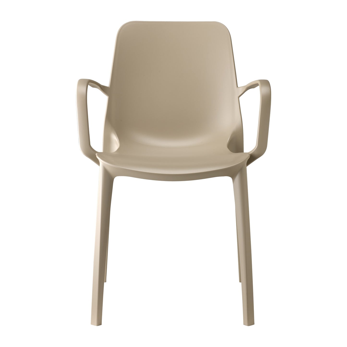 Sedia multiuso GINEVRA Go GREEN con braccioli Scab in tecnopolimero a 4 gambe colore tortora