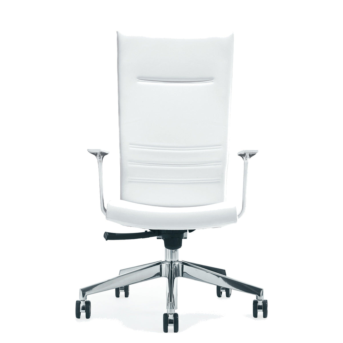 Sedia Direzionale KING Kastel in similpelle colore Bianco, schienale alto senza appoggiatesta