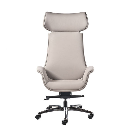 Sedia Direzionale KRITERIA LS - Similpelle Kastel in similpelle girevole con alzata a gas colore panna