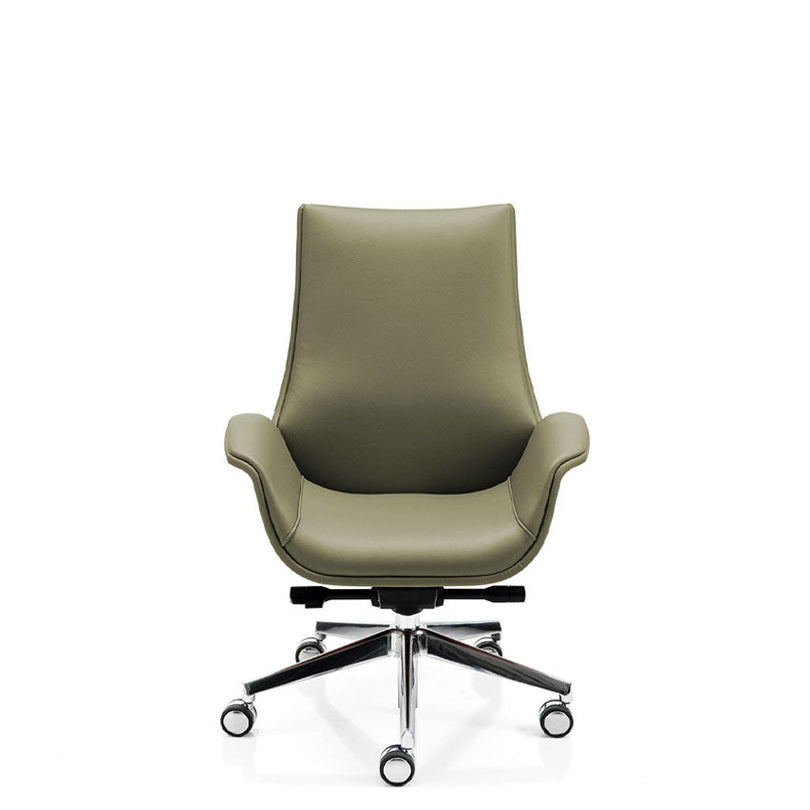 Sedia Direzionale KRITERIA LS - Similpelle Kastel in similpelle girevole con alzata a gas colore verde