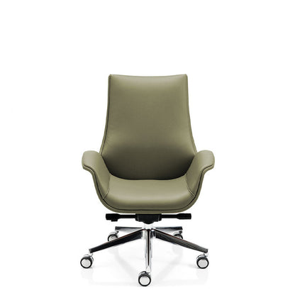 Sedia Direzionale KRITERIA LS - Similpelle Kastel in similpelle girevole con alzata a gas colore verde