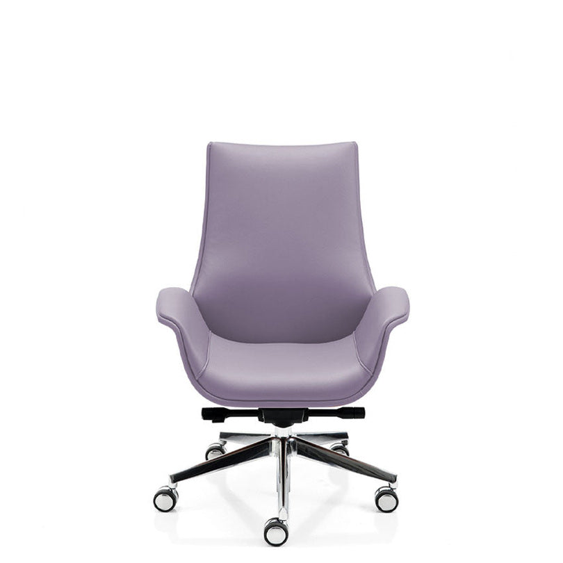 Sedia Direzionale KRITERIA LS - Similpelle Kastel in similpelle girevole con alzata a gas colore grigio
