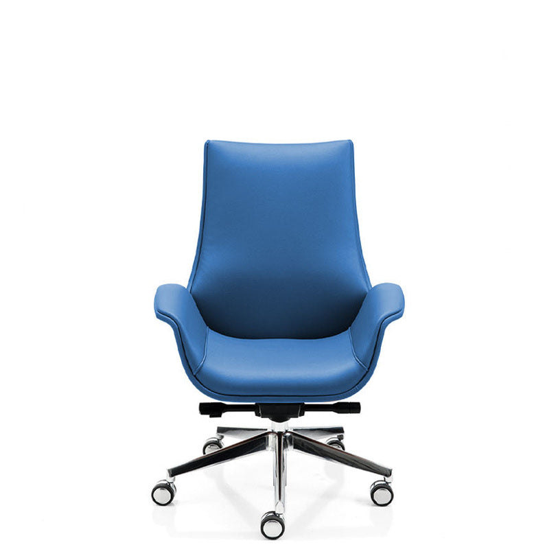 Sedia Direzionale KRITERIA LS - Similpelle Kastel in similpelle girevole con alzata a gas colore blu