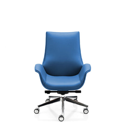 Sedia Direzionale KRITERIA LS - Similpelle Kastel in similpelle girevole con alzata a gas colore blu