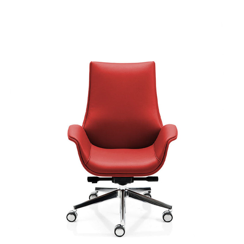 Sedia Direzionale KRITERIA LS - Similpelle Kastel in similpelle girevole con alzata a gas colore rosso