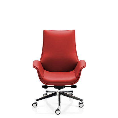 Sedia Direzionale KRITERIA LS - Similpelle Kastel in similpelle girevole con alzata a gas colore rosso