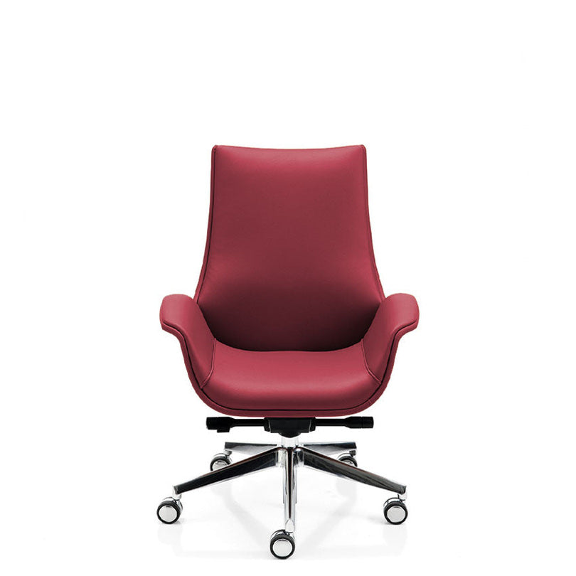 Sedia Direzionale KRITERIA LS - Similpelle Kastel in similpelle girevole con alzata a gas colore bordeaux