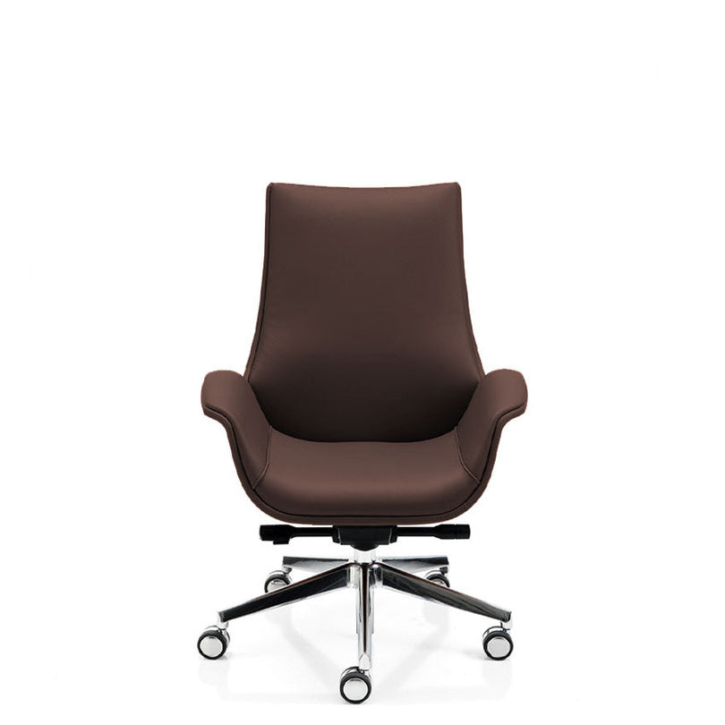 Sedia Direzionale KRITERIA LS - Similpelle Kastel in similpelle girevole con alzata a gas colore marrone