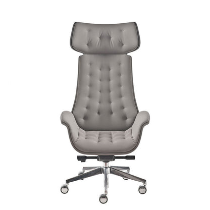 Sedia Direzionale KRITERIA CP - Similpelle Kastel in similpelle girevole con alzata a gas colore grigio