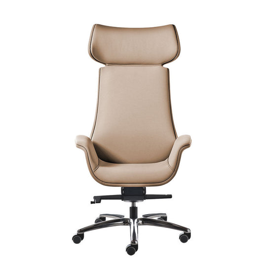 Sedia Direzionale KRITERIA LS - Vera pelle Kastel in vera pelle girevole con alzata a gas colore beige