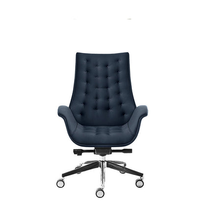 Sedia Direzionale KRITERIA CP - Vera pelle Kastel in vera pelle girevole con alzata a gas colore blu