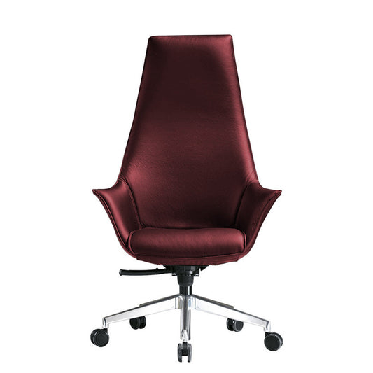 Sedia Direzionale KIMERA LS - Similpelle Kastel rivestita in similpelle girevole con alzata a gas colore bordeaux