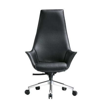 Sedia Direzionale KIMERA LS - Similpelle Kastel rivestita in similpelle girevole con alzata a gas colore nero