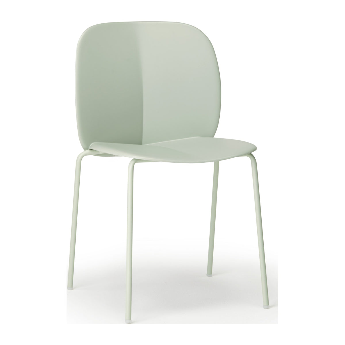 Sedia multiuso MENTHA Scab in tecnopolimero rigenerato a 4 gambe colore verde salvia