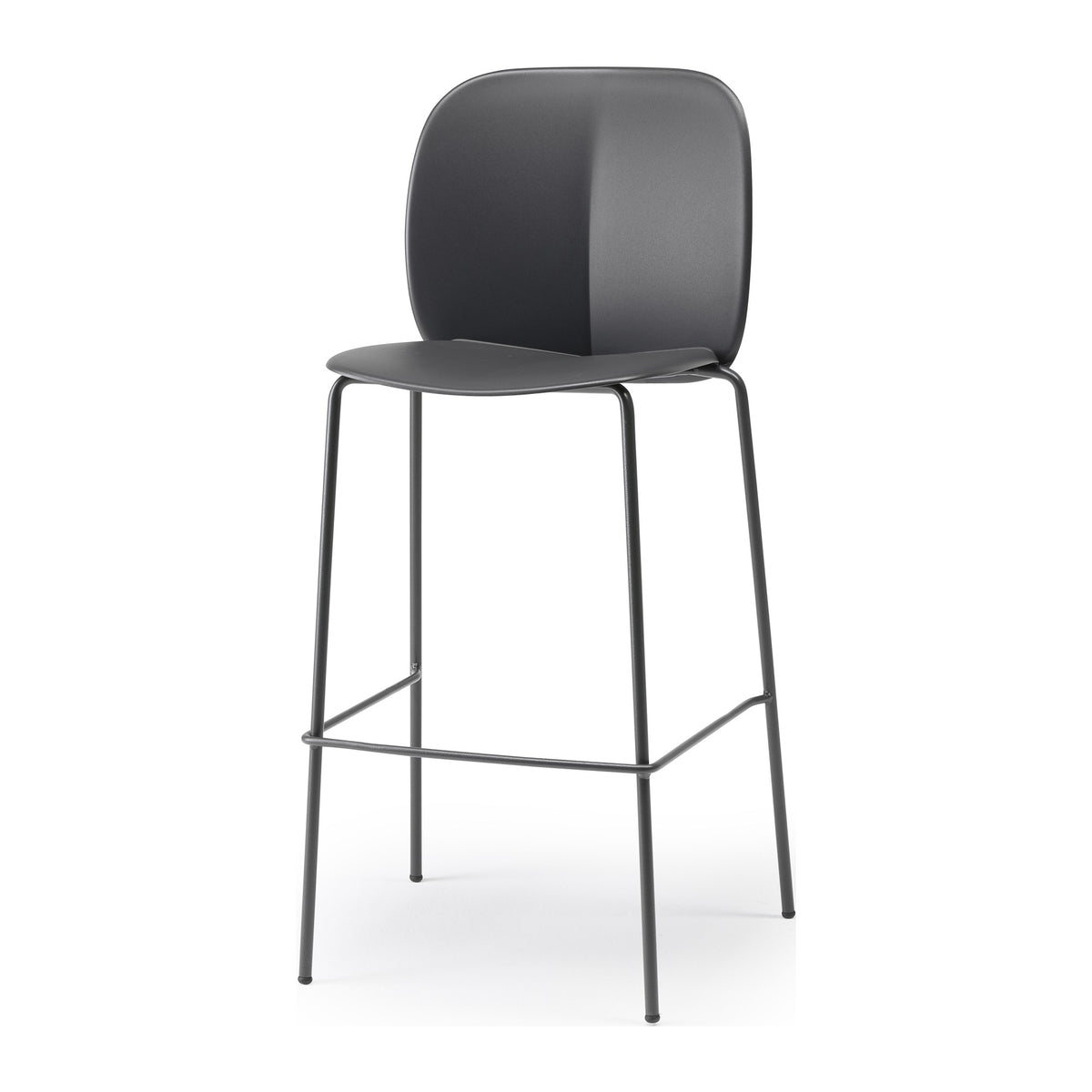Sgabello MENTHA Scab in tecnopolimero rigenerato H 75 colore antracite