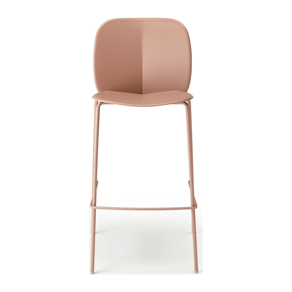 Sgabello MENTHA Scab in tecnopolimero rigenerato H 75 colore caramel