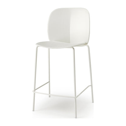 Sgabello MENTHA Scab in tecnopolimero rigenerato H 65 colore lino