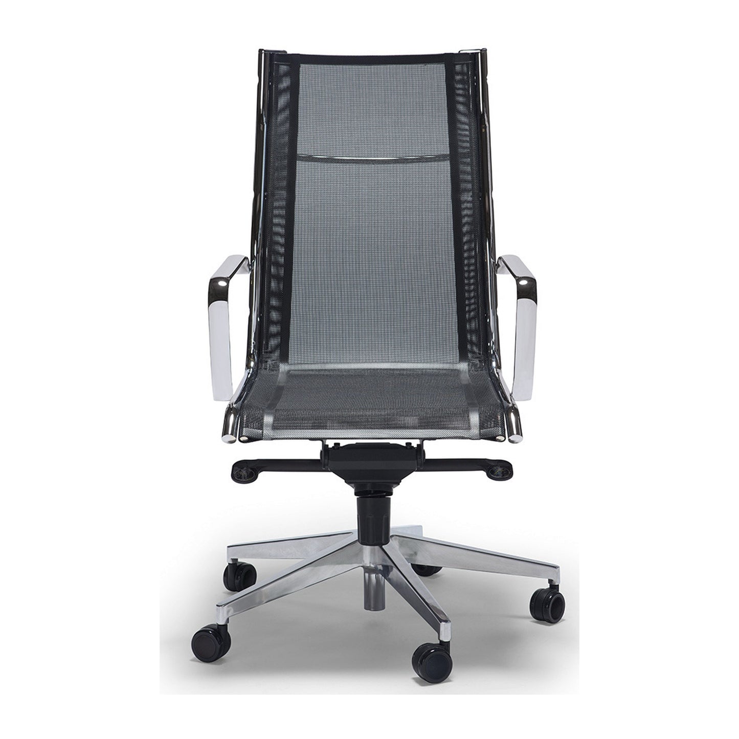 Sedia direzionale ICE H MStyle in rete colore nero, vista frontale