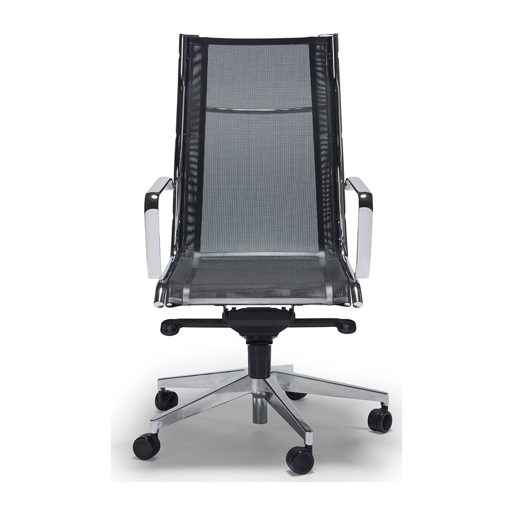 Sedia direzionale ICE H MStyle in rete colore nero, vista frontale