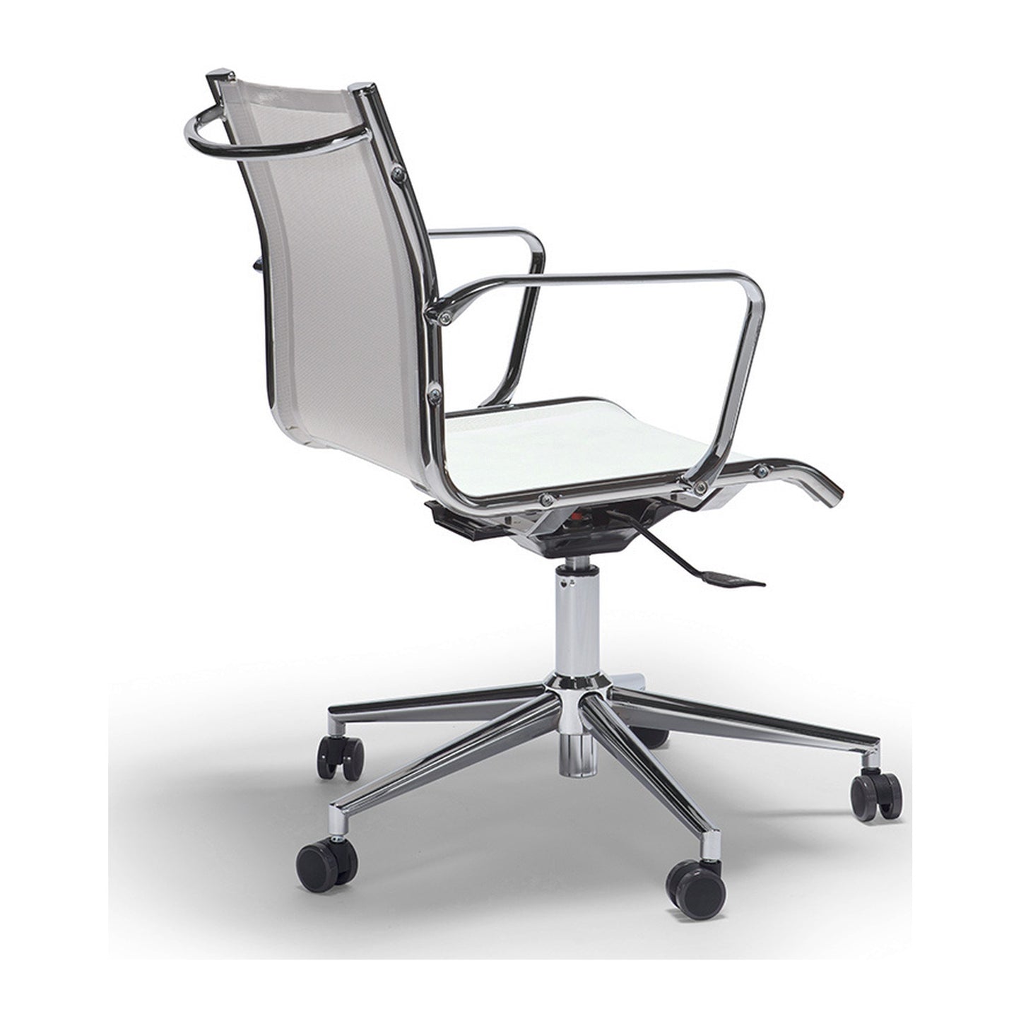 Sedia direzionale ICE L MStyle in rete colore bianco, vista laterale