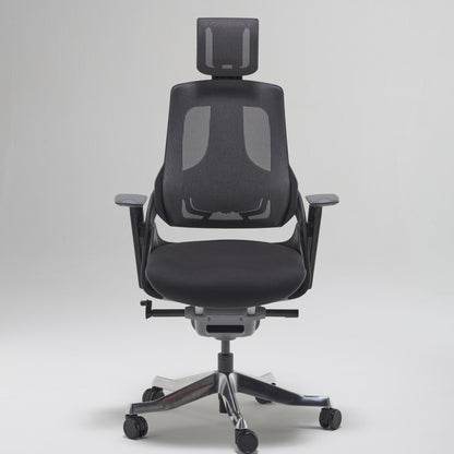 Sedia direzionale WOW MStyle in rete con poggiatesta colore nero
