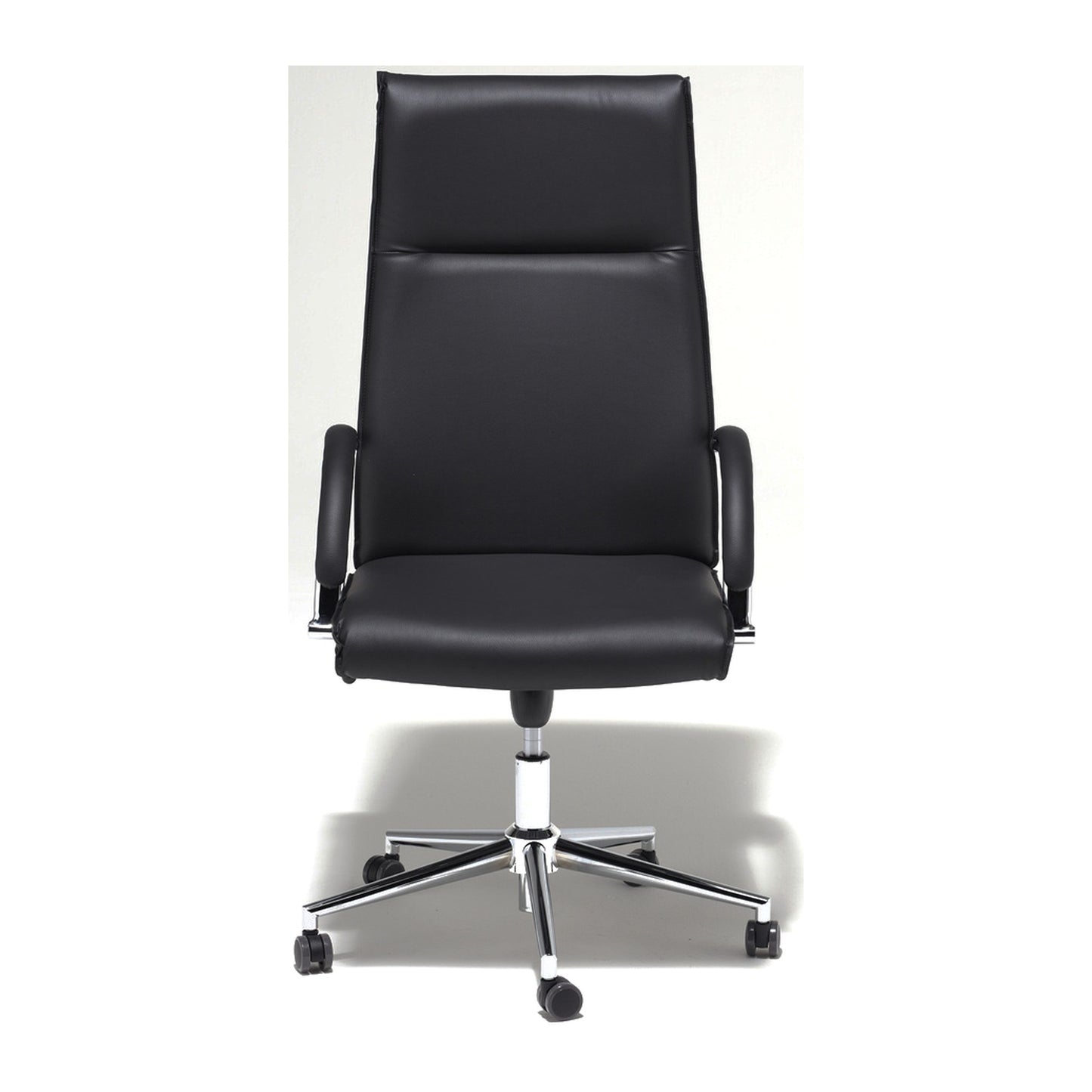 Sedia direzionale CROMA H QUICK MStyle in similpelle nera