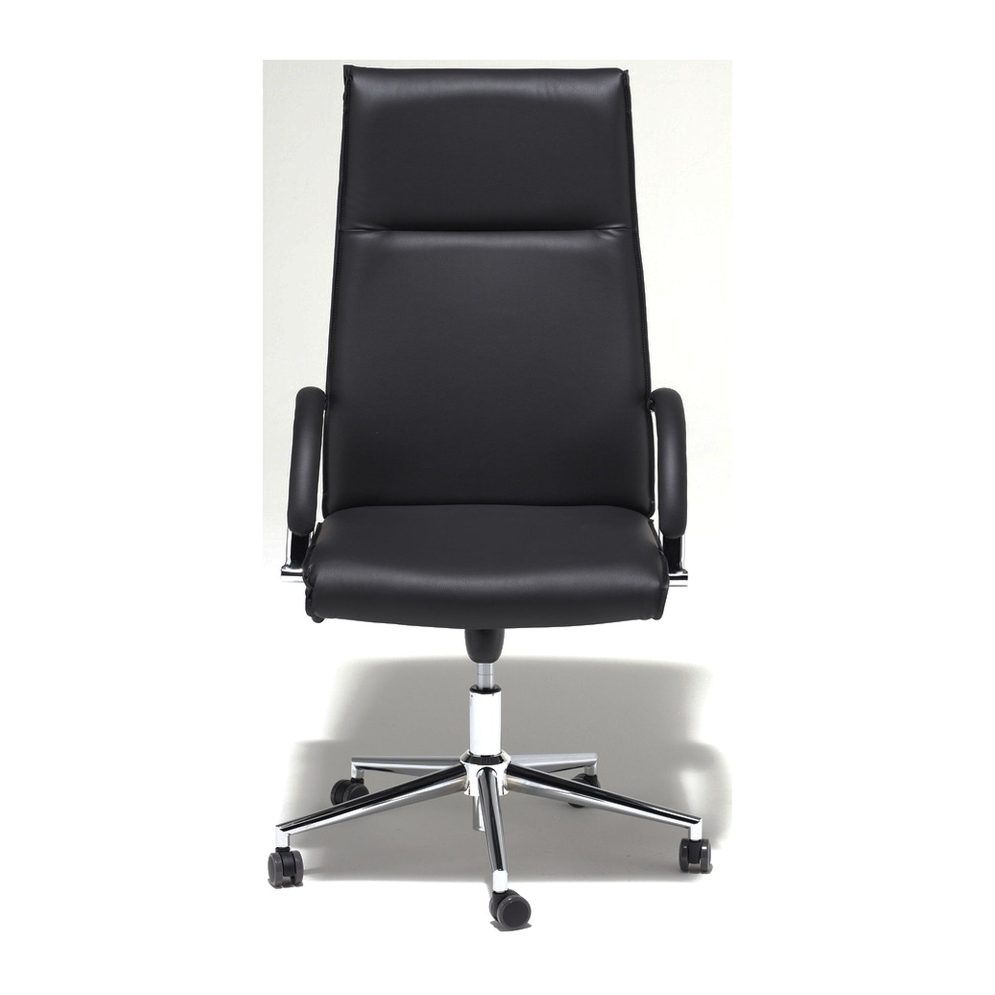 Sedia direzionale CROMA H QUICK MStyle in similpelle nera