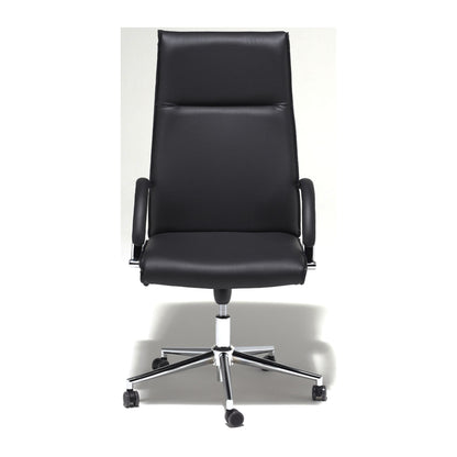 Sedia direzionale CROMA H QUICK MStyle in similpelle nera