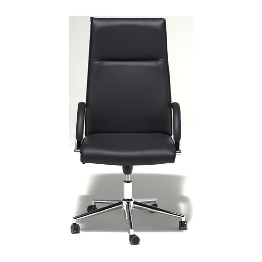 Sedia direzionale CROMA H QUICK MStyle in similpelle nera