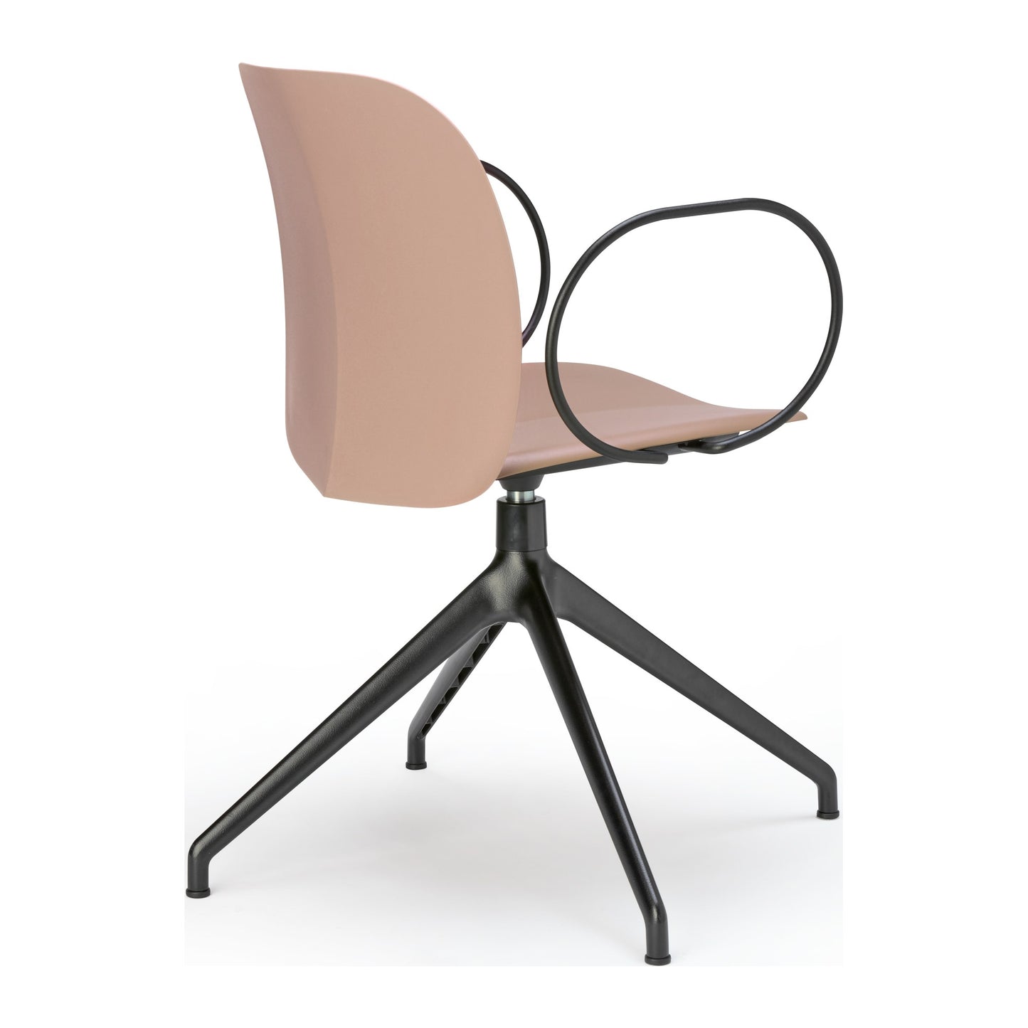 Poltroncina MENTHA su trespolo girevole con braccioli Scab in tecnopolimero rigenerato colore caramel, vista posteriore