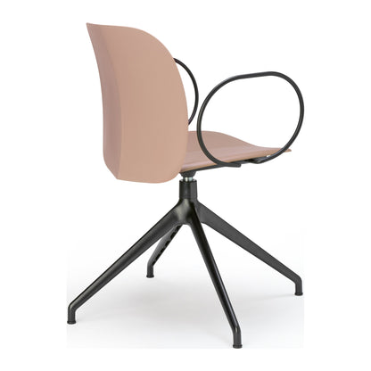 Poltroncina MENTHA su trespolo girevole con braccioli Scab in tecnopolimero rigenerato colore caramel, vista posteriore