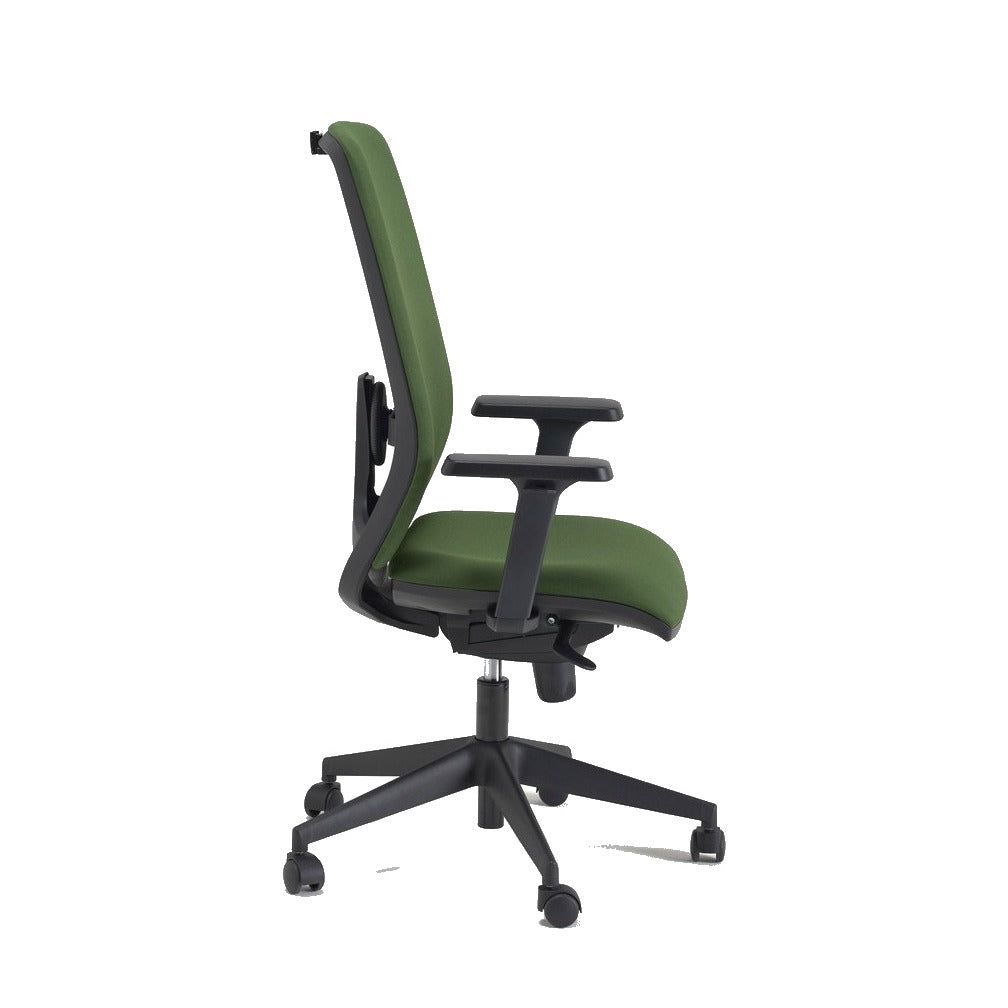 Sedia NEON SOFT MStyle verde vista di profilo
