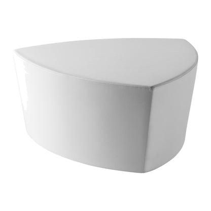Pouf KENSHO Kastel triangolare in similpelle colore Bianco