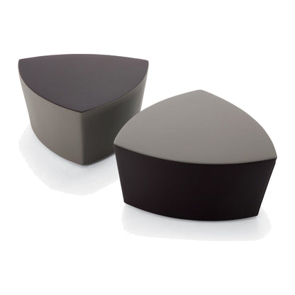 Pouf KENSHO Kastel triangolari in tessuto colore Tortora e Antracite
