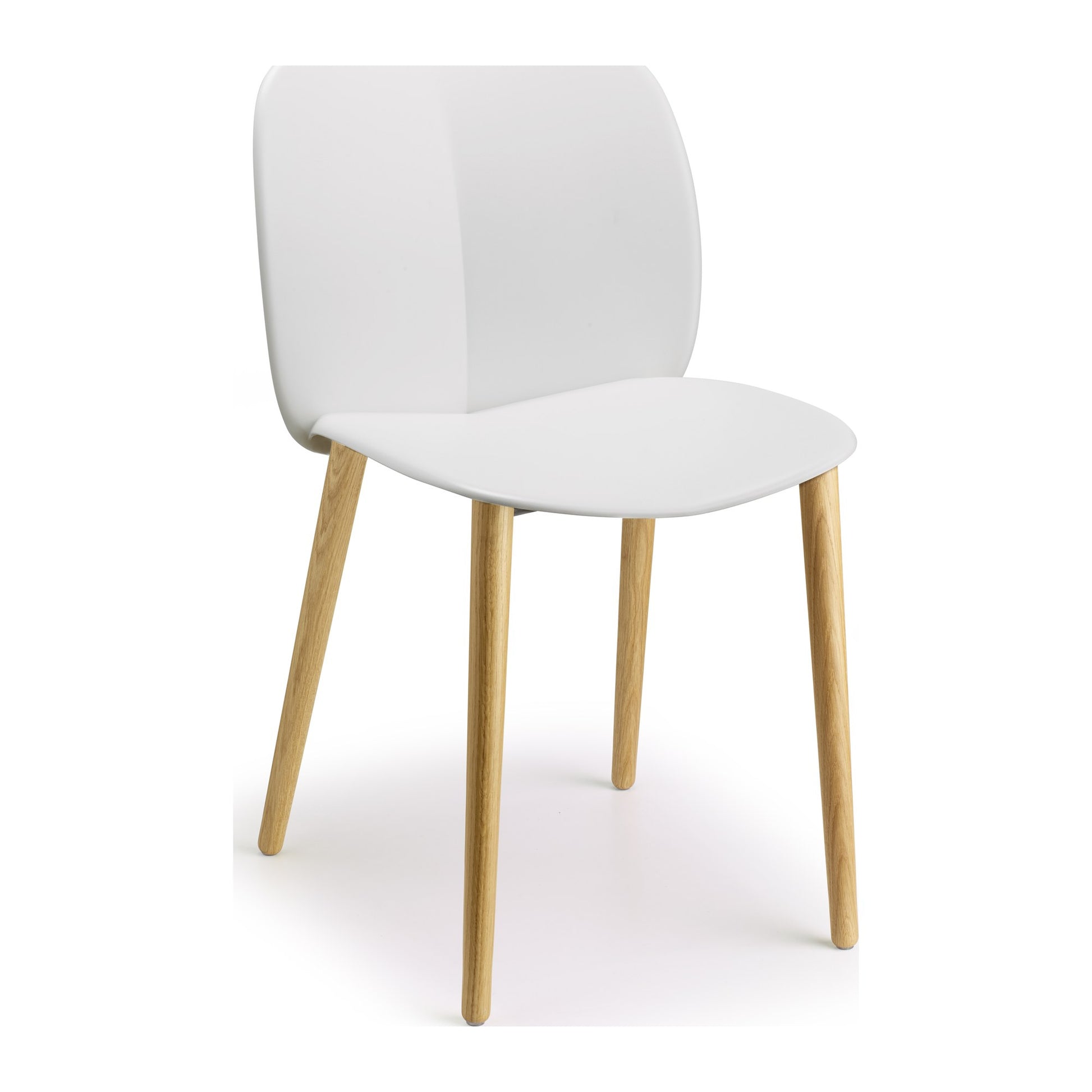 Sedia multiuso NATURAL MENTHA Scab con gambe in rovere naturale e scocca colore lino