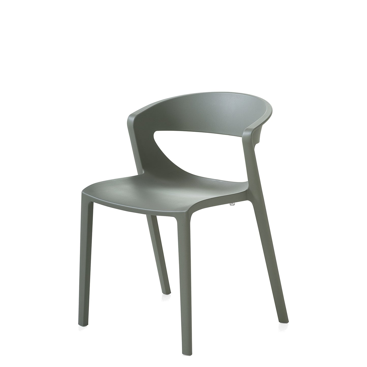 Sedia Multiuso KICCA ONE 2nd Life Kastel in polipropilene riciclato colore Verde Salvia