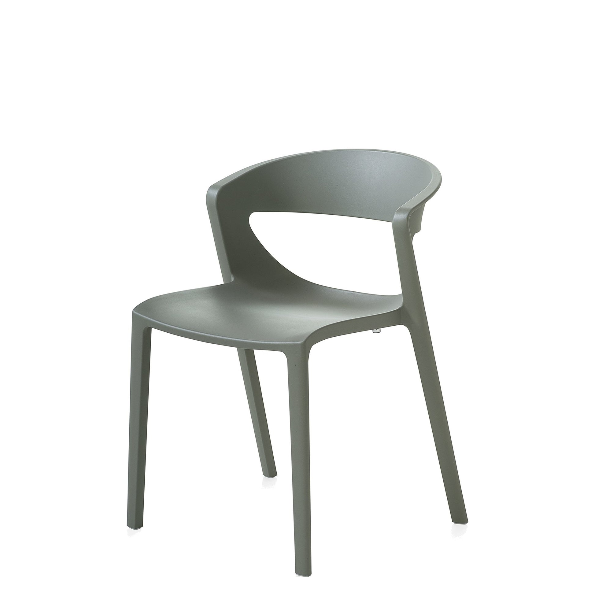 Sedia Multiuso KICCA ONE 2nd Life Kastel in polipropilene riciclato colore Verde Salvia
