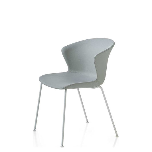 Sedia Multiuso KICCA PLUS 4 GAMBE Kastel imbottita, su quattro gambe in acciaio bianco