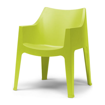Poltrona COCCOLONA Scab in tecnopolimero a 4 gambe colore verde pistacchio