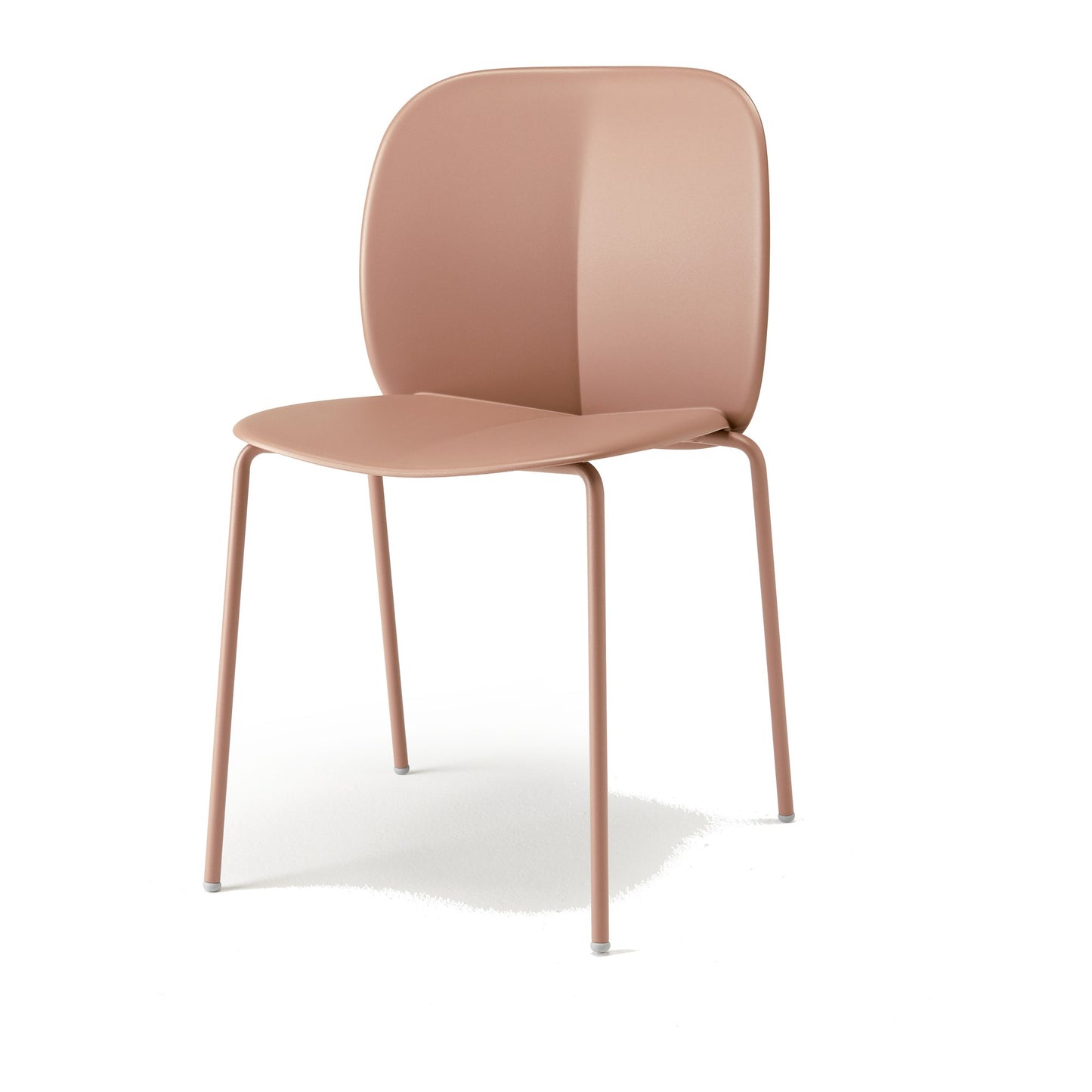 Sedia multiuso MENTHA Scab in tecnopolimero rigenerato a 4 gambe colore caramel