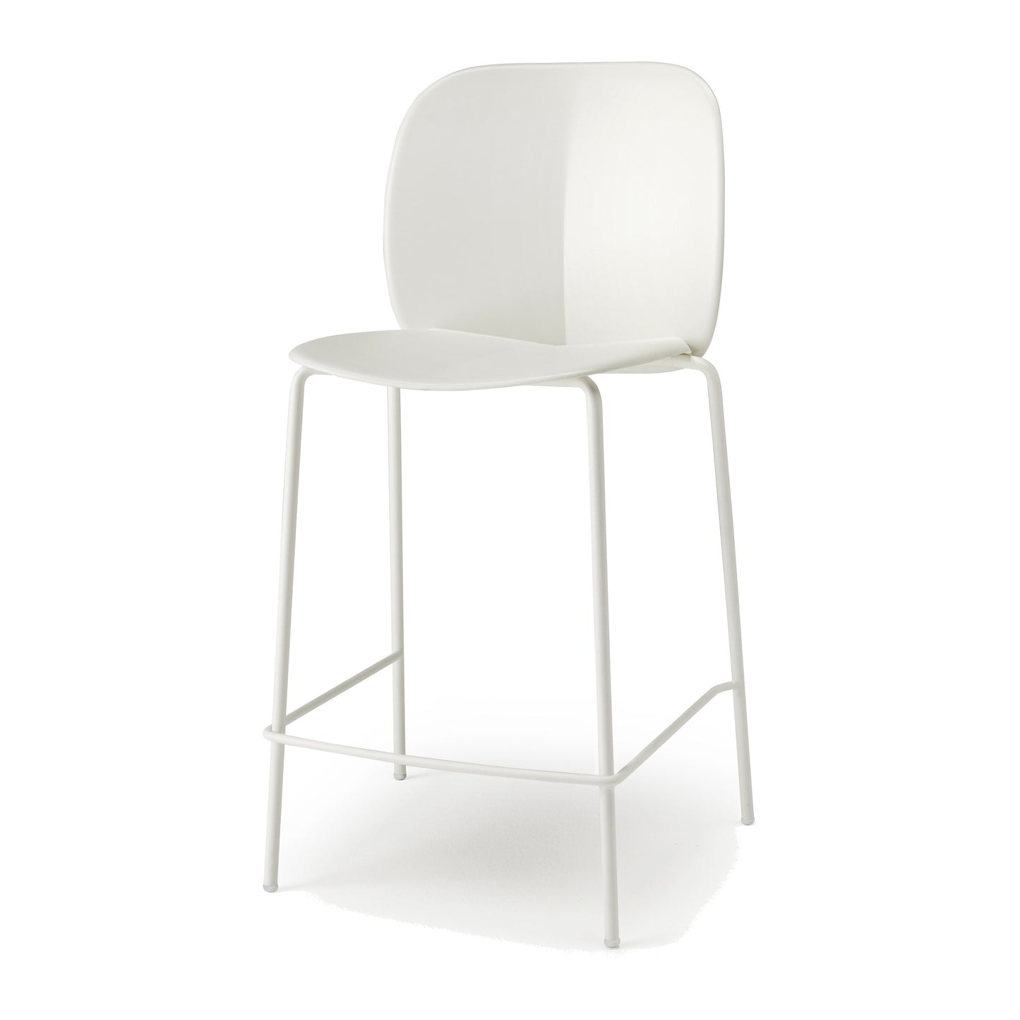 Sgabello MENTHA Scab in tecnopolimero rigenerato H 65 colore lino