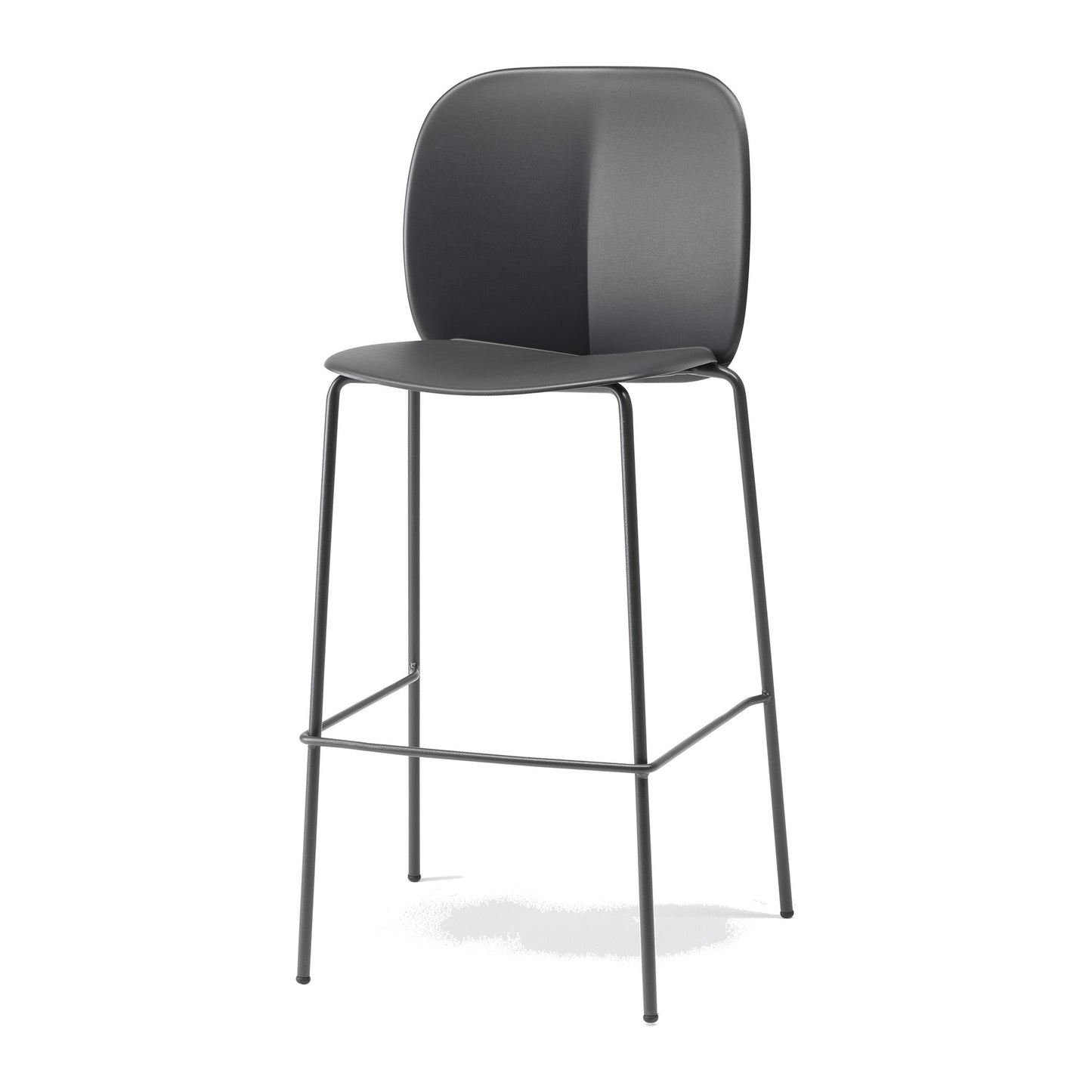 Sgabello MENTHA Scab in tecnopolimero rigenerato H 75 colore antracite
