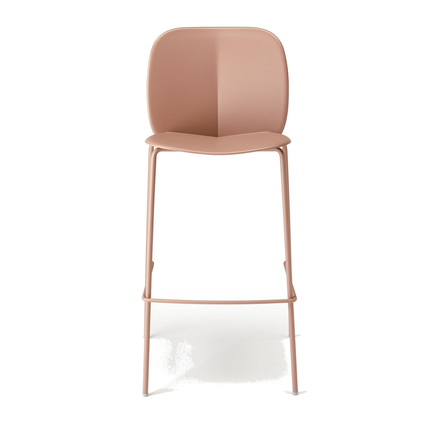 Sgabello MENTHA Scab in tecnopolimero rigenerato H 75 colore caramel